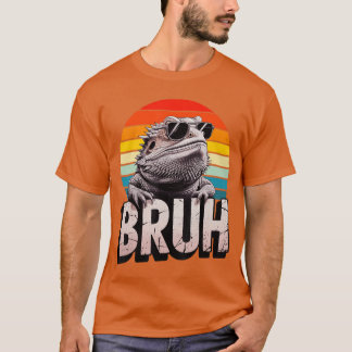 Spelande Skäggig Drak Bror Retro Ödla Spelare Pojk T Shirt