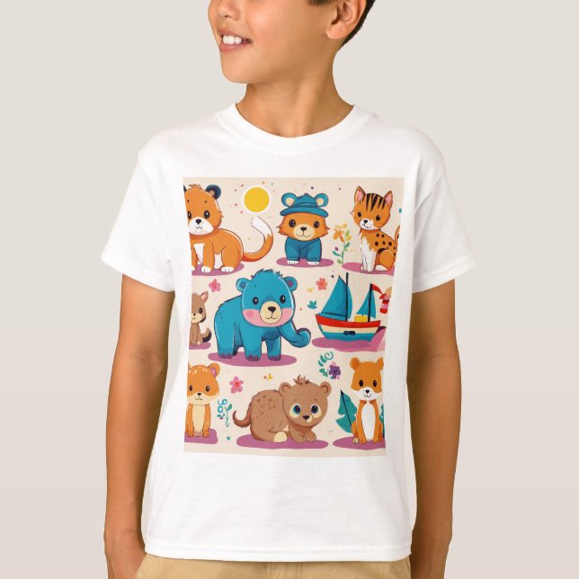 Spelande skjorta för barn t shirt (Framsida)