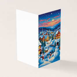 Spelande snögubbar kort