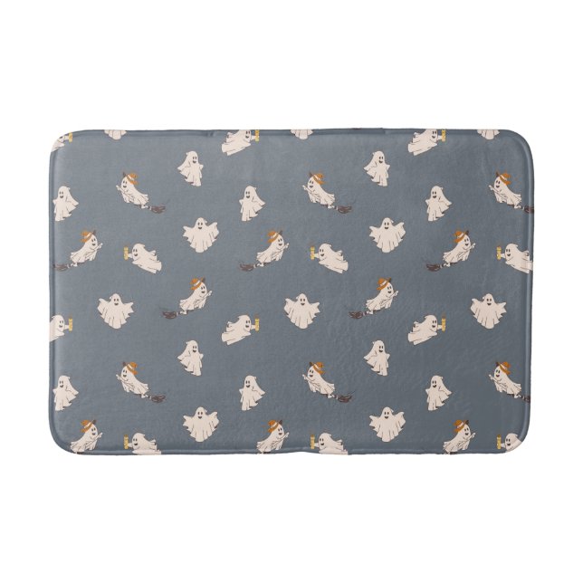 Spelande Spöken Halloween Mönster Badrumsmatta (Framsidan)