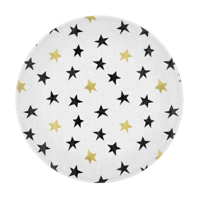 Spelande stjärnor - Svart och Guld-skärande skäran (Framsidan)