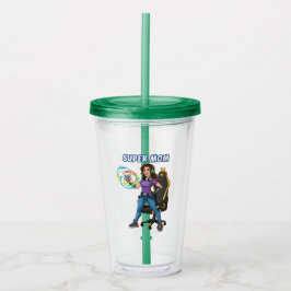 Spelande Super Mamma Spelkontroll Cartoon Take Away Mugg