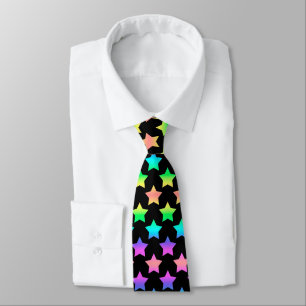 Spelande svart med Pastel Ombre Stars Slips