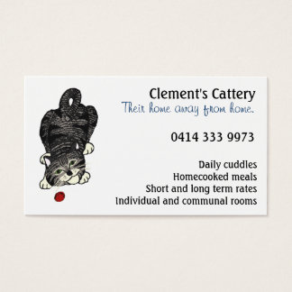 Spelande Tabby Kitten Visitkort