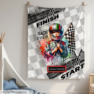 Spelande Tävla Blanket Formel 1 Sport Car Boy Fleecefilt