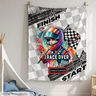 Spelande Tävla Blanket Formel 1 Sport Car Boy Fleecefilt