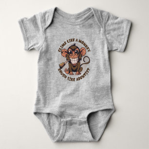 Spelande Tecknad, apa T Shirt