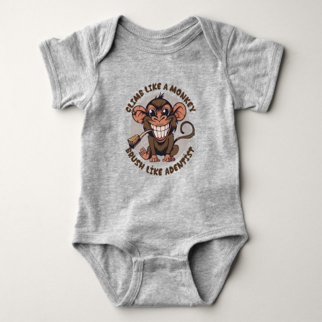 Spelande Tecknad, apa | T Shirt (Framsida)