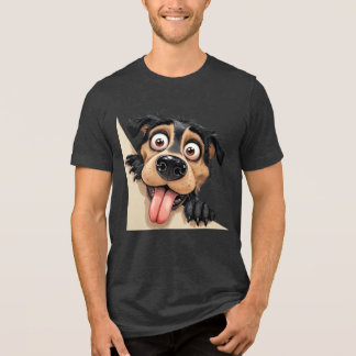 Spelande Tecknad hund T Shirt