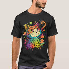 Spelande tecknad kitten t shirt
