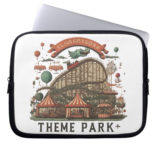 Spelande temapark laptop fodral (Framsidan)