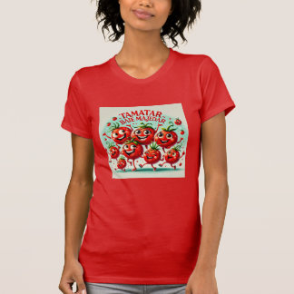 Spelande Tomato Roligt T-Shirt - Vibrant och Cheer