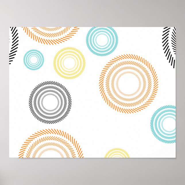 Spelande, trendig, coola, moderna, enkla kretsar poster (Framsidan)