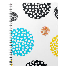 Spelande, trendig, coola, roligt, moderna prickade anteckningsbok