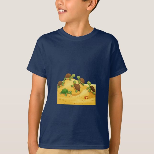 Spelande Turtle Gang T Shirt (Framsida)