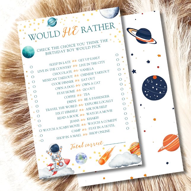 Spelande utrymmestema skulle han hellre byta ut sp (Skapare uppladdad)