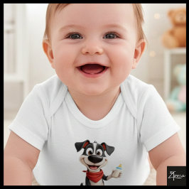 Spelande Valp med Mjölk Flaska T Shirt