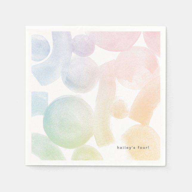 Spelande vattenfärg Mönster Pappersservett (Framsidan)