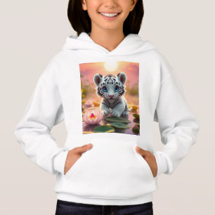 Spelande vit tiger t shirt