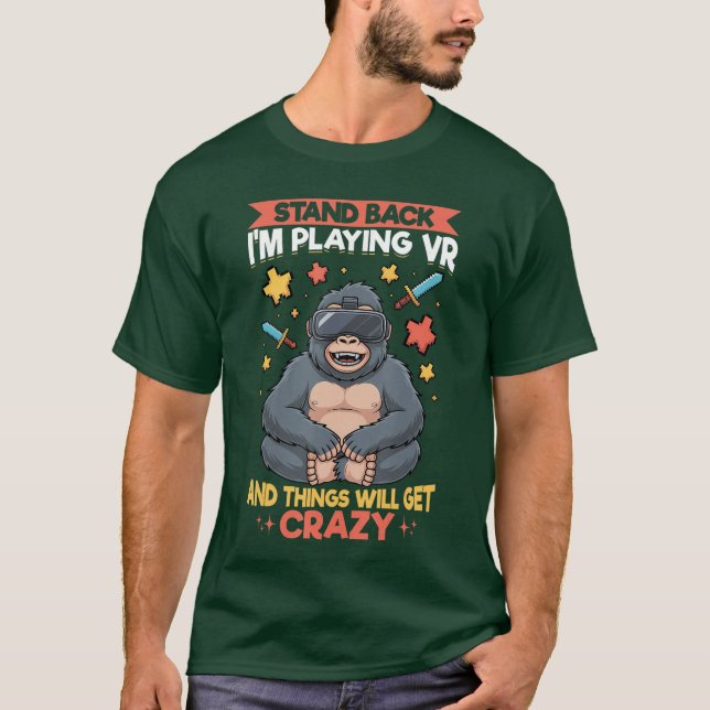 Spelande VR-spelare tjej T Shirt (Framsida)