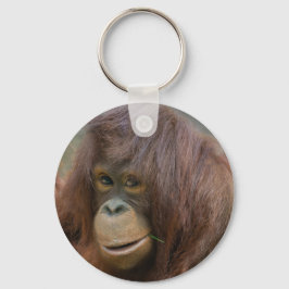 Spelande Young Orangutan Baby Nyckelring