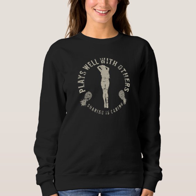Spelar Bra Med Andra Swinger Pineapple Distresse T Shirt (Framsida)