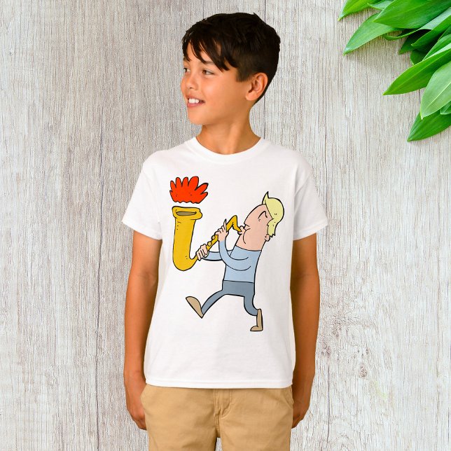 Spelar en saxofonmusiker T-Shirt (Skapare uppladdad)