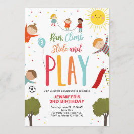 Spelar födelsedagen Inbjudan Party i nationalparke