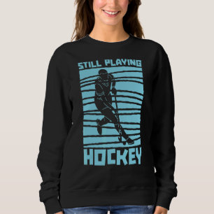 Spelar fortfarande Hockey Tema Coach Player Gräsma T Shirt