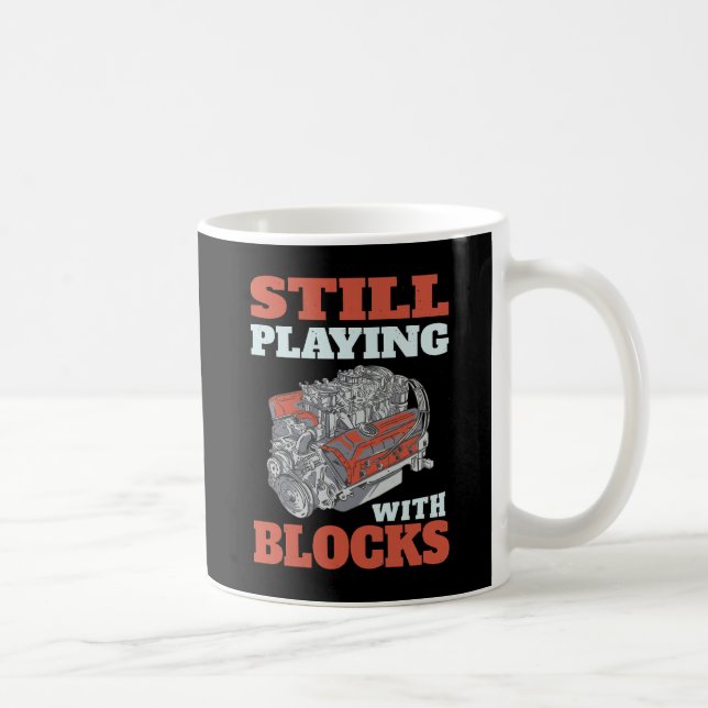 Spelar fortfarande med block Mekanik Kaffemugg (Höger)