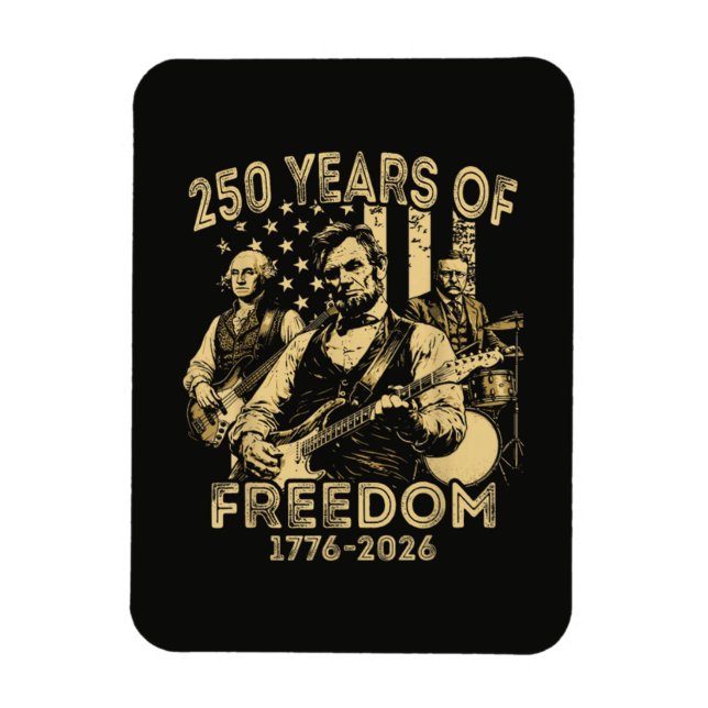 Spelar gitarr 4 juli 250-årsjubileum magnet (Vertikal)