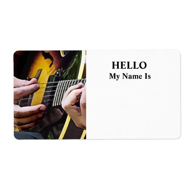 Spelar gitarr fraktsedel (Framsidan)