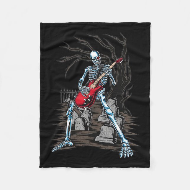 Spelar Guitar Fleecefilt (Framsidan)