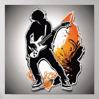 Spelar Guitar Poster