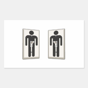 Spelar ingen roll aktiverar Gay Male Light Switch Rektangulärt Klistermärke