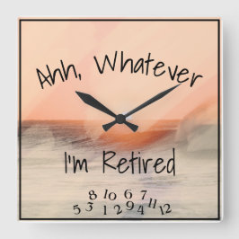 Spelar ingen roll är jag Retrött, underbara havets Fyrkantig Klocka