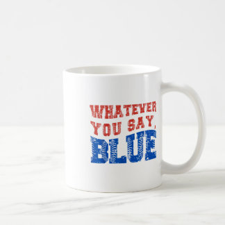 Spelar ingen roll du säger Blue Funny Baseball Kaffemugg