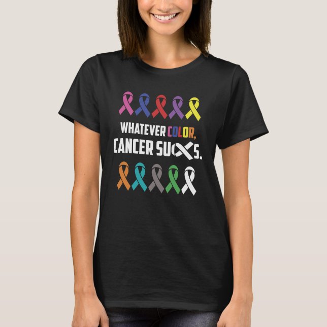 Spelar ingen roll Färg Cancer suger upp kampen mot T Shirt (Framsida)