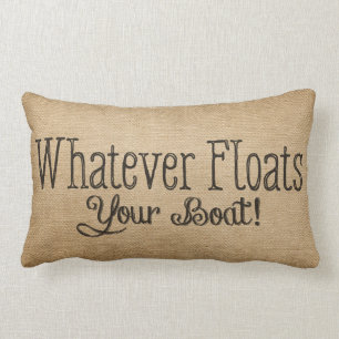 Spelar ingen roll flöten för Burlap ditt fartyg Lumbarkudde