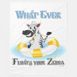 Spelar ingen roll Flyt din Zebra Fleecefilt