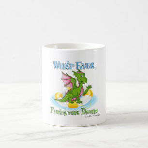 Spelar ingen roll Flyt Dragon Cute Kaffemugg