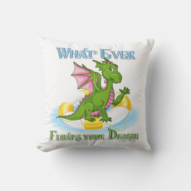 Spelar ingen roll Flyt Dragon Cute Kudde (Framsida)