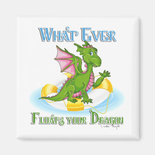 Spelar ingen roll Flyt Dragon Cute Magnet