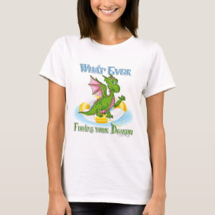 Spelar ingen roll Flyt Dragon Cute Tee Shirt