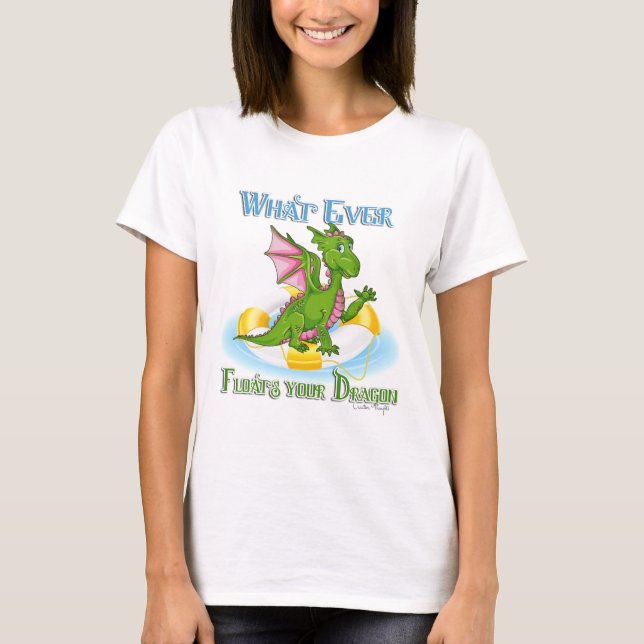 Spelar ingen roll Flyt Dragon Cute Tee Shirt (Framsida)