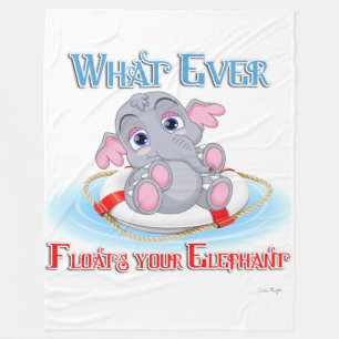 Spelar ingen roll Flyter din Baby elefant Fleecefilt