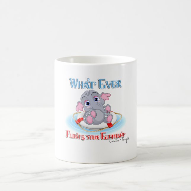 Spelar ingen roll Flyter din Baby elefant Kaffemugg (Center)