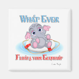 Spelar ingen roll Flyter din Baby elefant Magnet
