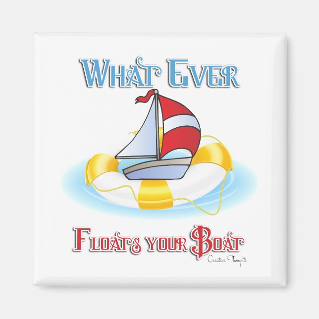 Spelar ingen roll Flyter din båt Magnet (Framsidan)