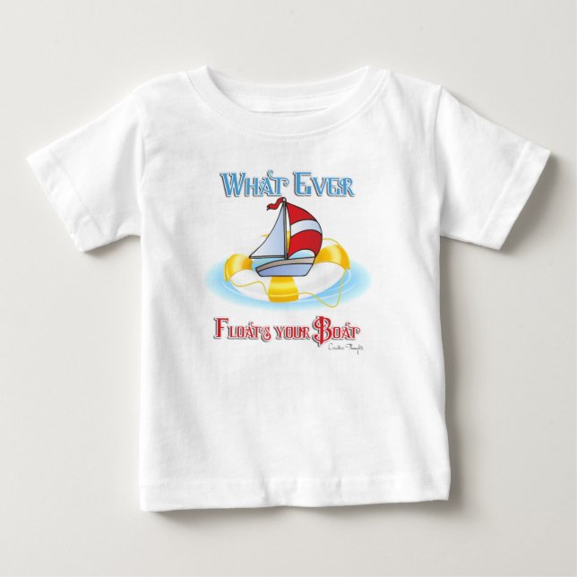 Spelar ingen roll Flyter din båt Tee Shirt (Framsida)